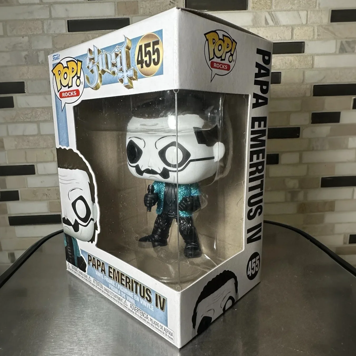 

Ghost Papa band Emeritus IV (Blue Jacket) (Glitter)455 FUNKO POP Figures 4inchs Collectible Limited Edition Figurine Toy Gift