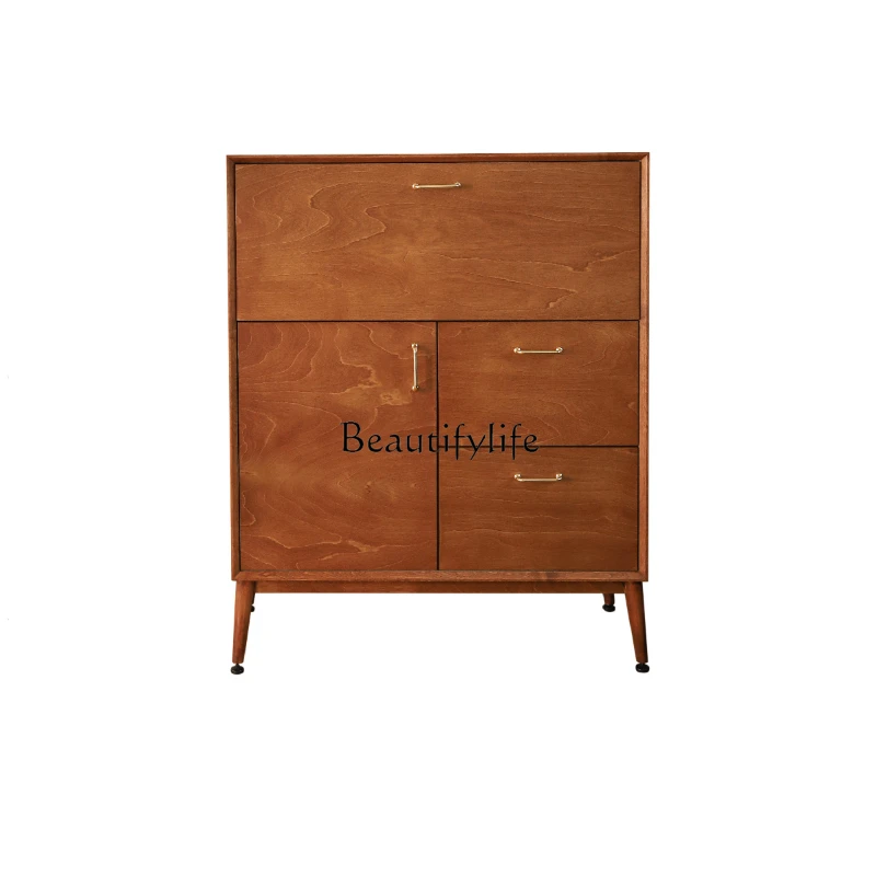 French Retro Bedroom Storage Cabinet Home Living Room Storage Cabinet Clothes Closet Deepening Drawer