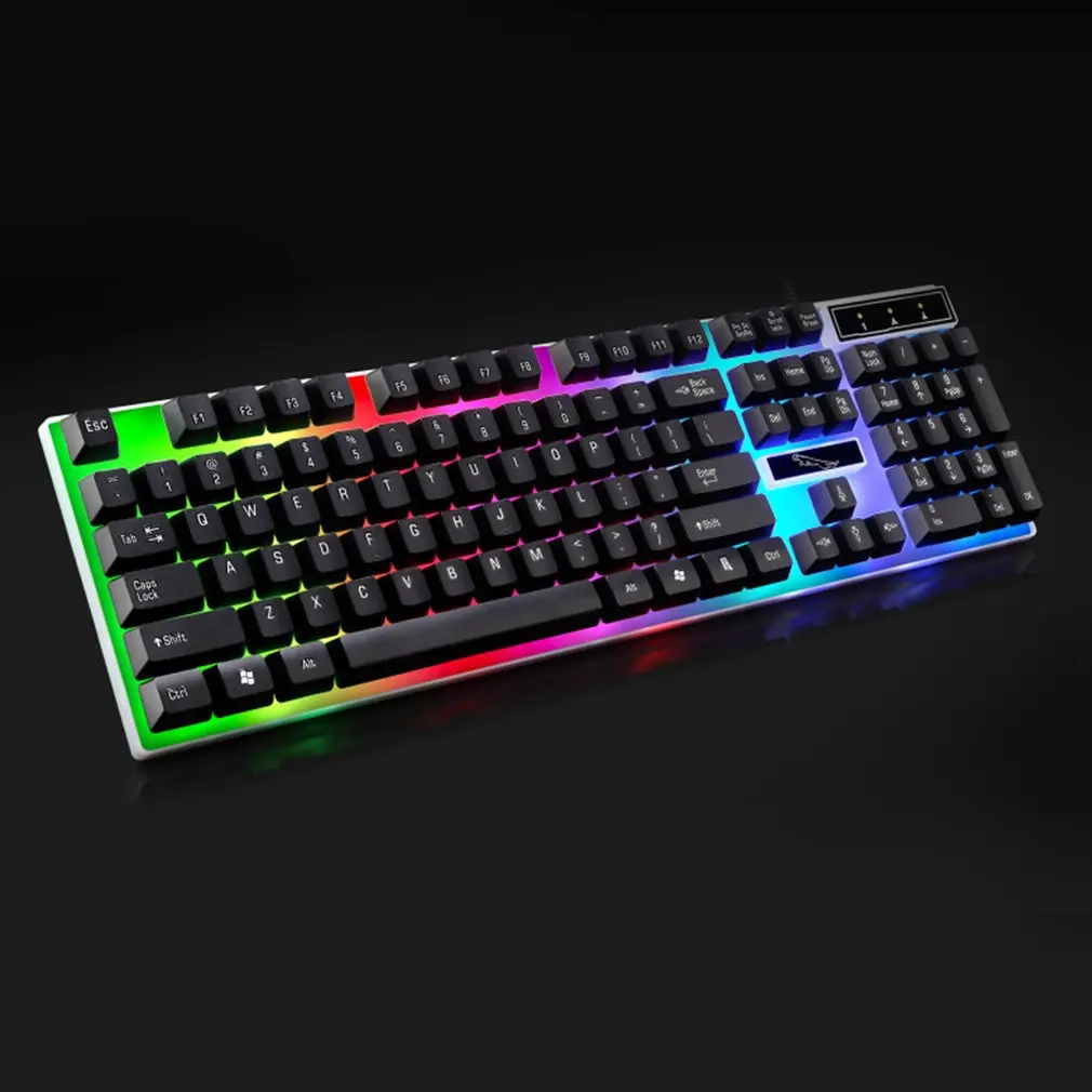 G21 USB Wired Mechanical Suspended Keyboard LED Colorful Backlight Gaming Keyboard Waterproof For PC Computer Gamer