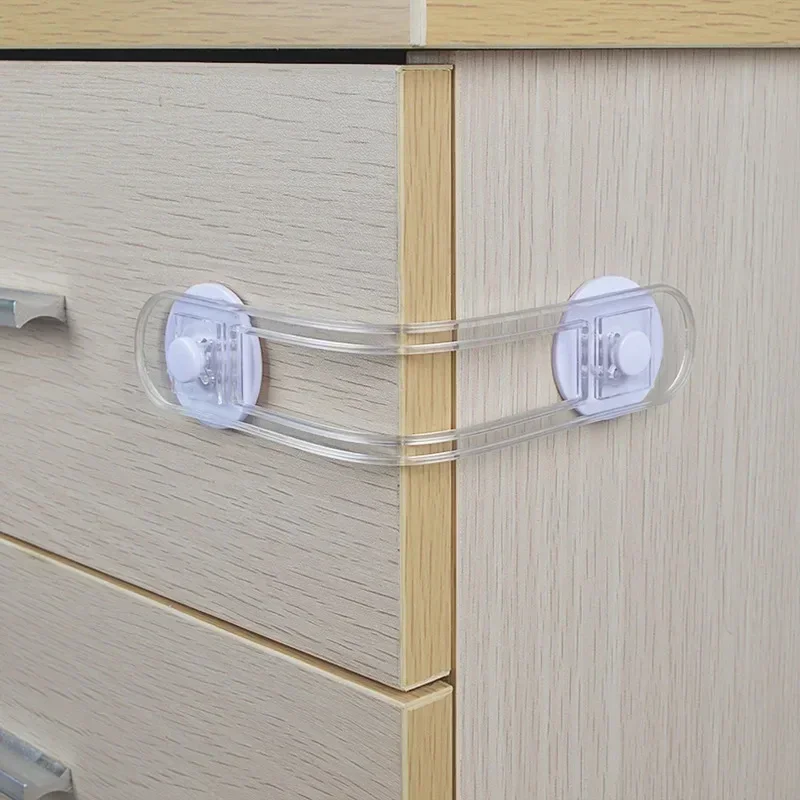 Multi-functional Child Safety Lock Transparent Anti-Opening Soft Strap Drawer & Refrigerator Lock for Home Security