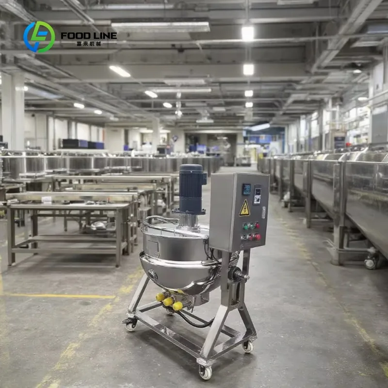 Customized Fully Automatic Commercial Gas Sandwich Pot Hotpot Base Boiling Stir Fry & Douban Sauce Mixer Electric Heating