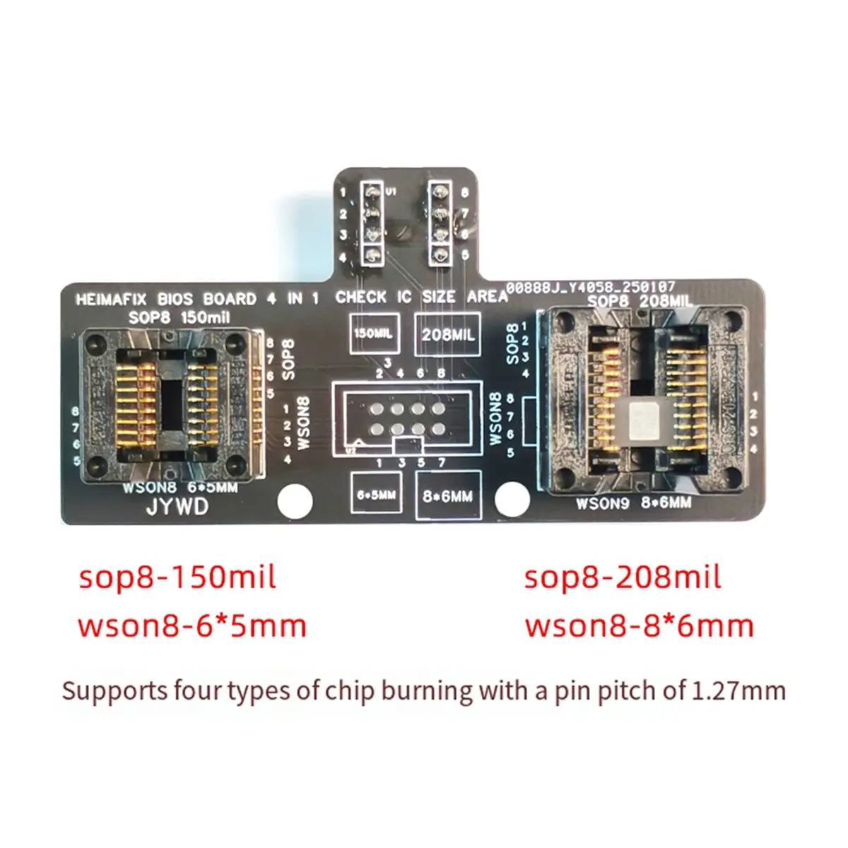 Digital Essentials SOP8/WSON8/QDFN8 BIOS Burning Seat Programmer Adapter 6x8 5x6MM 150 208MIL