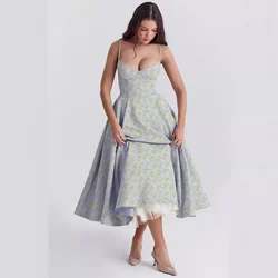 Pendulum Double-layer Suspender Dress Princess Dress Women Summer Sexy French Mesh Sleeveless Spaghetti Strap Maxi Camis Dress