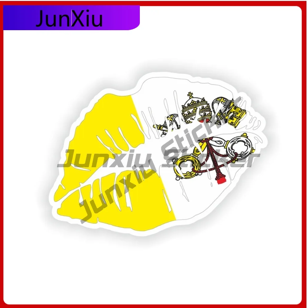 

Vatican Flag Lips Shape With National Emblem Vinyl Sticker Exterior Accessories Stickers Motorhome Rv Caravan Bumper Sticker Pvc