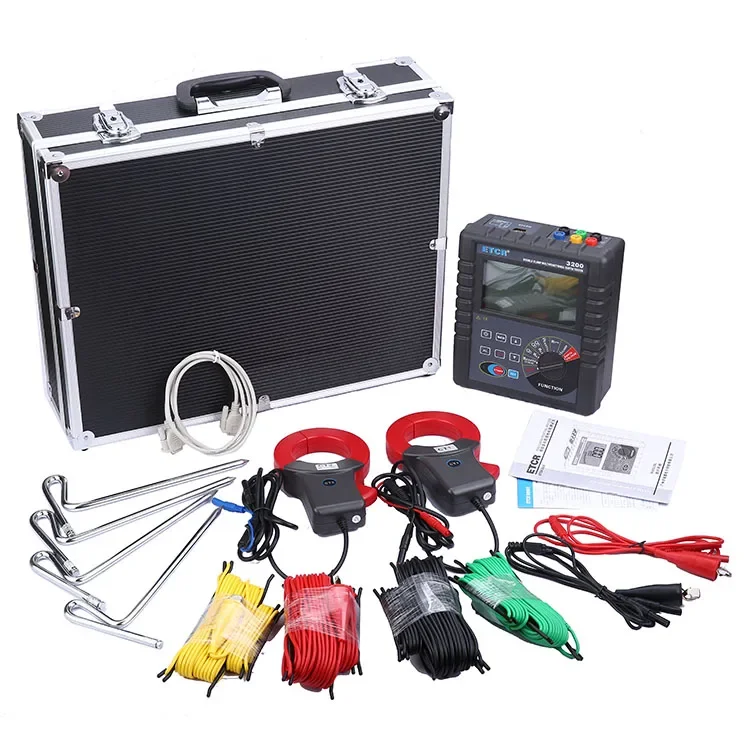 VLUUKE VK3200 2000 Groups Data Storage Digital Only Double Clamp Earth Tester Alkaline Dry Battery 0.2 Accuracy Class 200A