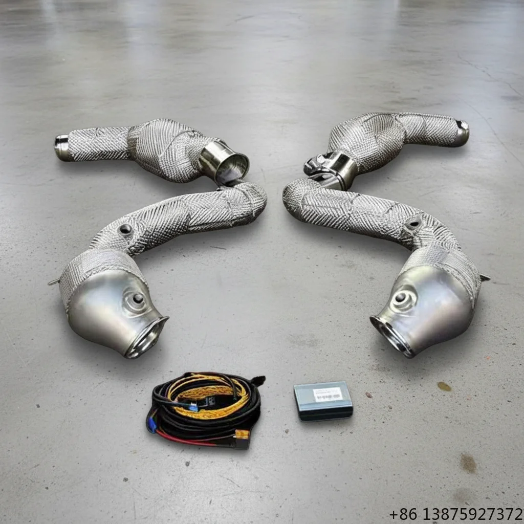 

New Racing Downpipe Exhaust for 2015-2023 C63 C63S W205 V8 4.0TT M177 Test Pipe Downpipe