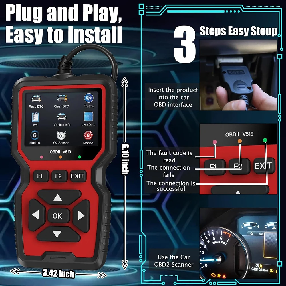 أدوات التشخيص قارئ الرمز obd ديزل السيارات التشخيص السيارات الماسح الضوئي لسيارات نيسان الآسيوية الأوروبية اليابانية #4