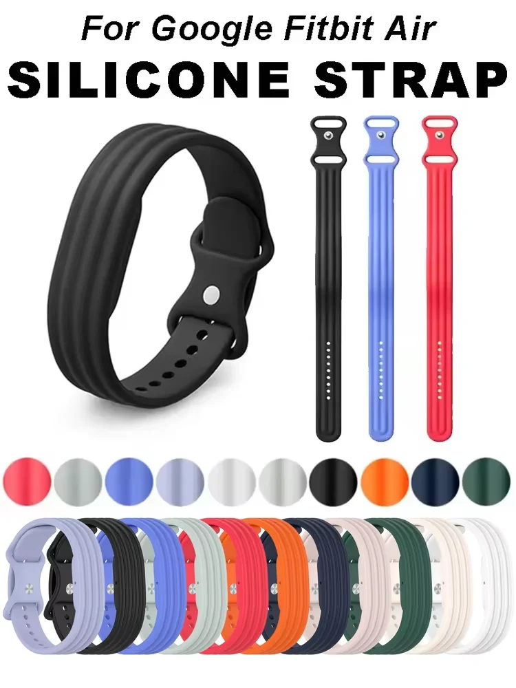 Sportliches, atmungsaktives Armband für Google Fitbit Air Strap, Silikon-Schlaufe, Ersatzarmband, Correa Fitbit Air Smartwatch-Zubehör