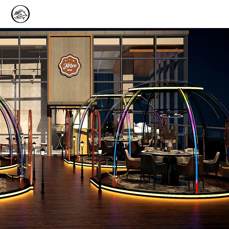 

Outdoor Polycarbonate Bubble House Igloo Tent Tiny Glamping Geodesic Dome Homes Prefabricated Buildings Camping Dome House