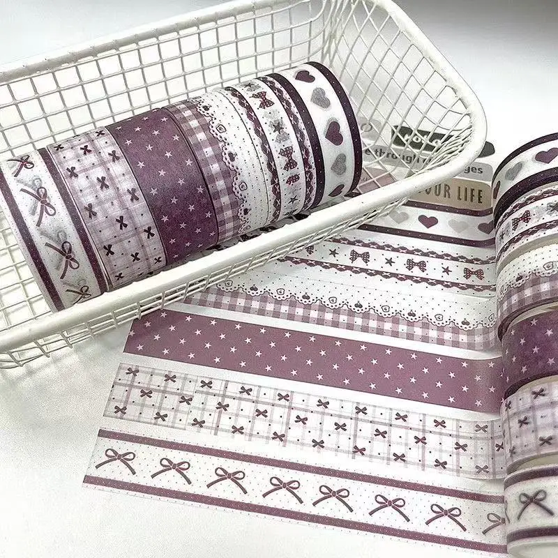 1,5 cm x 5 m Retro-Themen-Washi-Tape mit Blumen- und Karomuster für DIY-Scrapbooking, Journal, Handarbeiten, Geschenkdekoration. – Detail 7