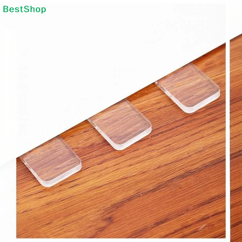 〔G〕Transparent Rubber Wedge Shims - Plastic Furniture Levelers For Uneven Surfaces, Matte Finish, Cuttable Hard Table Pads