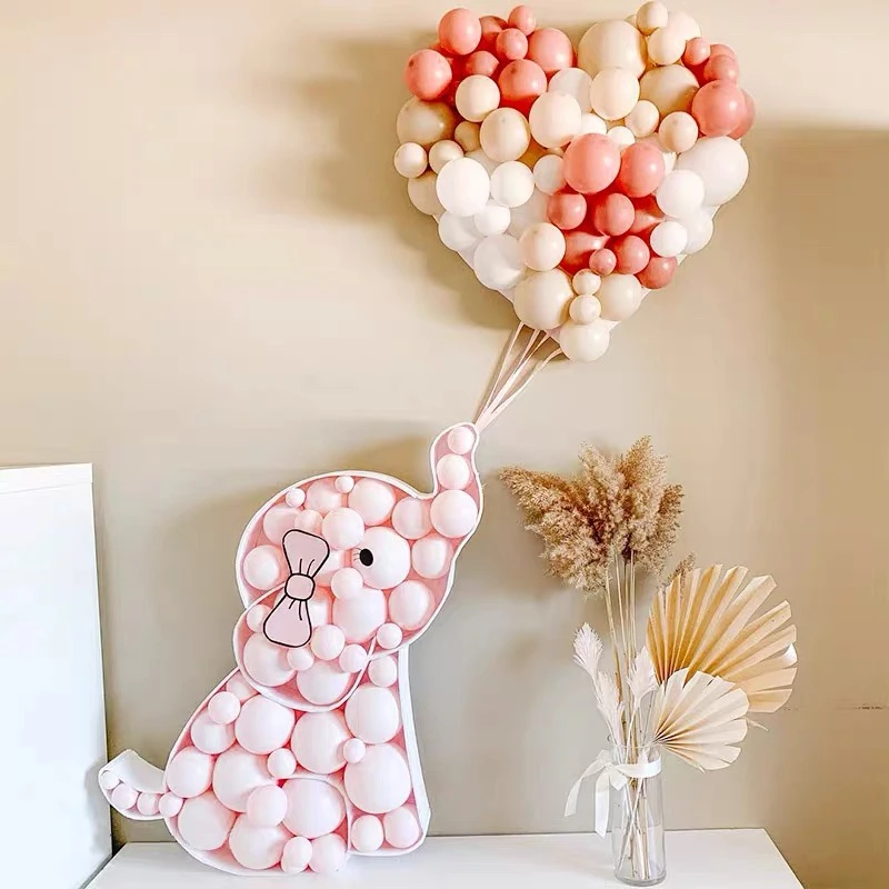 

Elephant Balloon Box Frame Diy Mosaic Balloons Filling Box Baby Shower Birthday Weeding Party Decoration Heart Kt Board