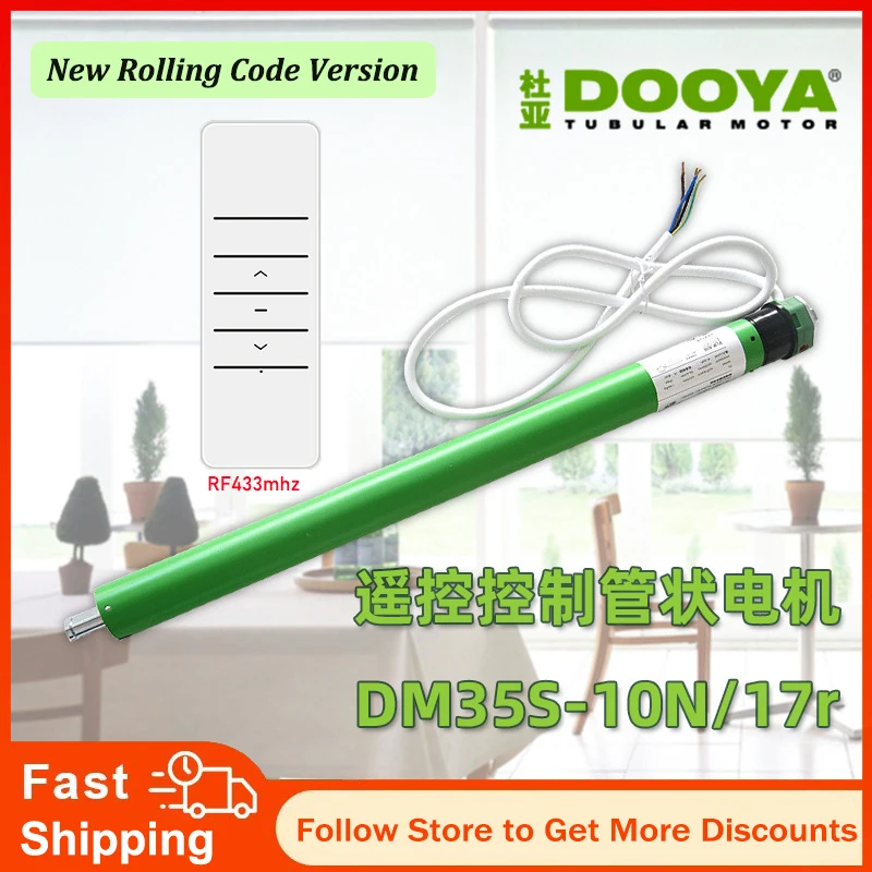 

Dooya DM35R 10/17 Tubular Motor RF433MHz Roller Shutter Motor For Electric Curtain Lifting High Window Rolling Shutter 220/230V
