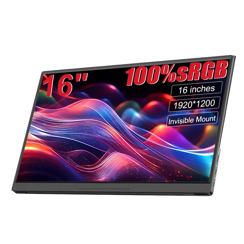 LANLIPU شاشة محمولة 16 بوصة 1200P 100%sRGB 16:10 HDR 250cd /M2 لـ XBox PS4 / 5 شاشة تمديد للهاتف والكمبيوتر المحمول #1