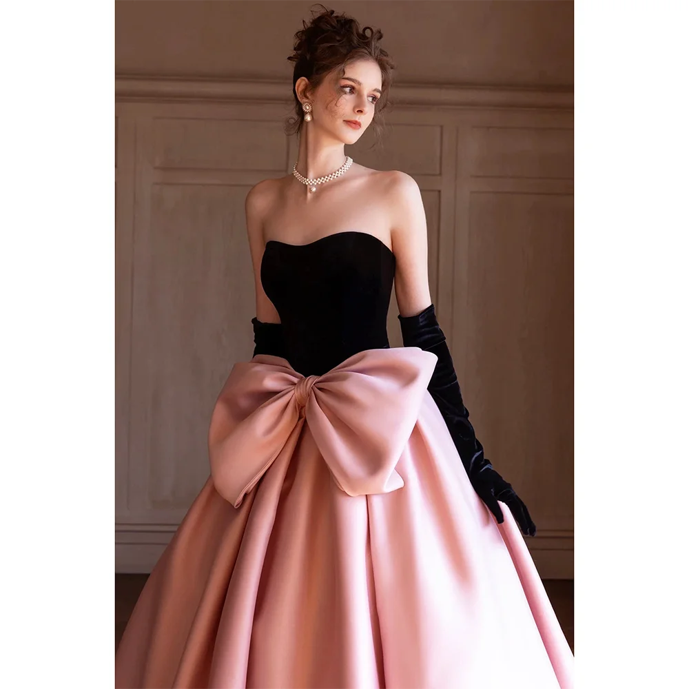 Vestidos de noite longos personalizados, sem alças, elegantes, sem mangas, ocasião formal, vestidos de baile, arco 2025, até o chão, vestidos de baile