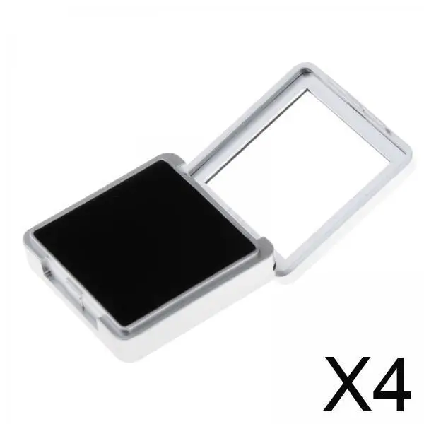 

Jewelry Organizer Acrylic Tray Small Showcase Box with Lined Pad for Earrings Rings Brooch and Loose Diamond Storage for Women