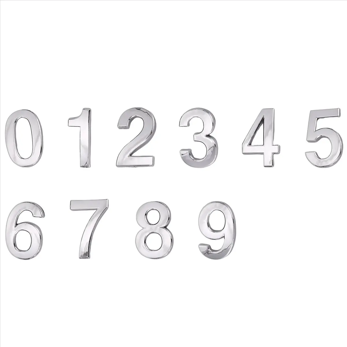 A95G 10 Pieces Self-Adhesive Door House Numbers Mailbox Numbers Street Address Numbers for Residence and Mailbox Signs, 0 to 9