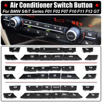 11/12/14pcs Dashboard Air Conditioner AC Button Heater Switch Cover For BMW 5 6 7 Series X5 X6 F10 F18 F06 F12 F01 F02 F15 F16