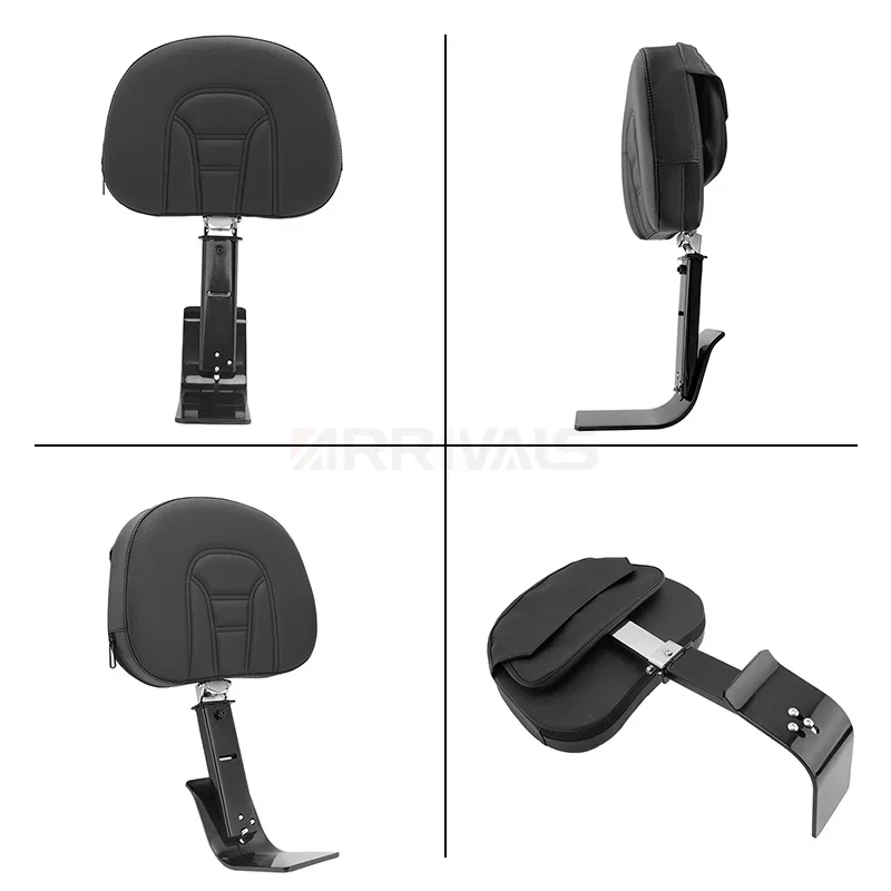 Black Motorcycle Adjustable Front New Plug In Driver Rider Backrest Pad For Honda Goldwing GL1800 2001-2017