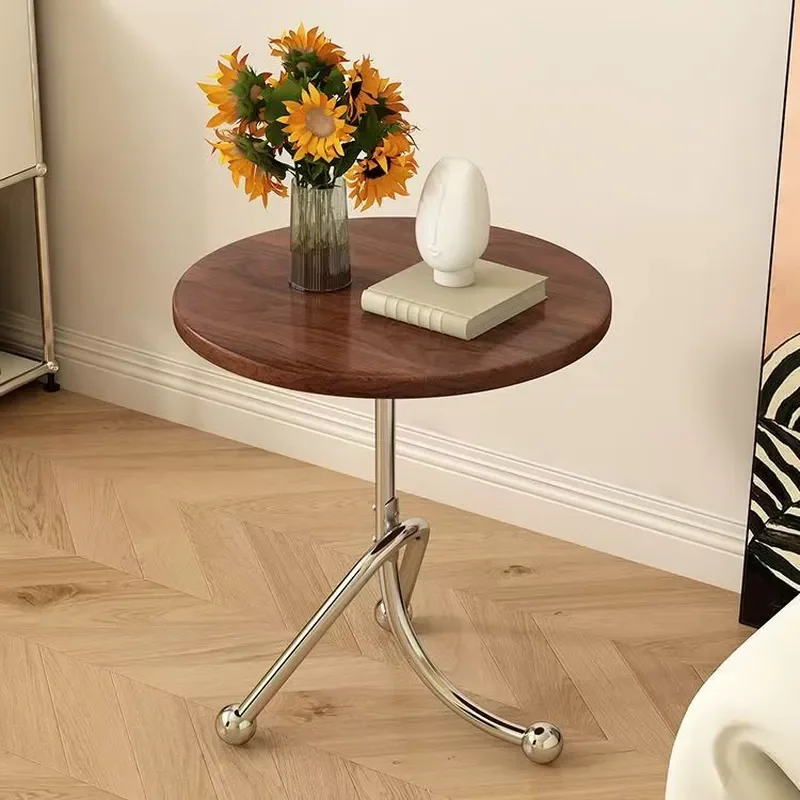for Retro Small Coffee Table Classical Style Living Room Side Balcony Bay Window Bedside French Small Round Table Internet