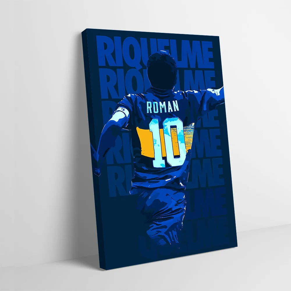Póster Artístico de Riquelme, Jugador de Fútbol, Impresión Personalizable en Lienzo, Cuadro Decorativo para Pared, Adorno de Lujo para Habitación