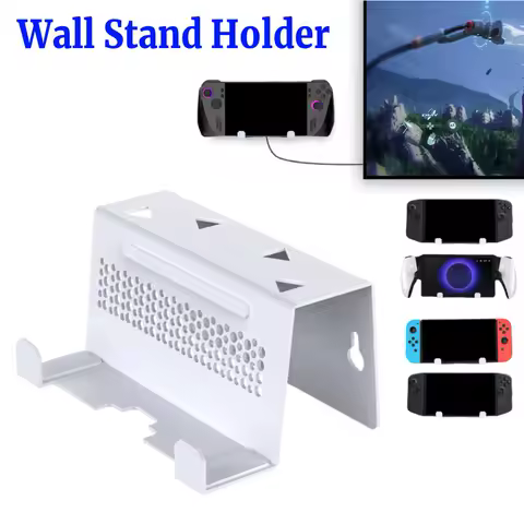 Console Dock Bracket Space Saver TV Dock Accessories Stable Wall Storage Stand for ROG Ally X/PS5 Portal/Steam Deck