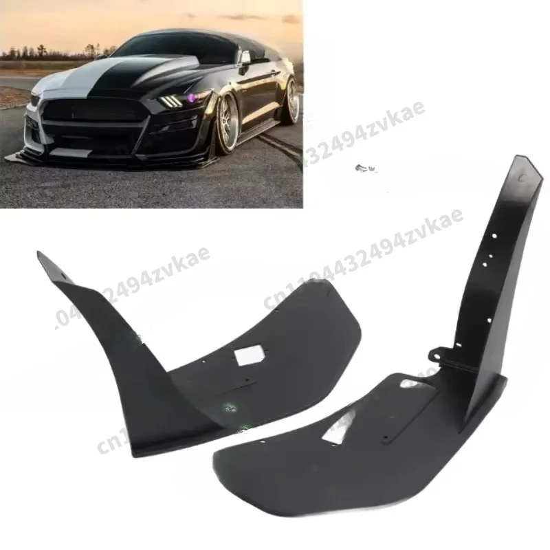 Applicable for Ford Mustang 2015-2021 Front Bumper Lip Corner Spoiler Black Prevent Collision Body Kits Exterior Accessories