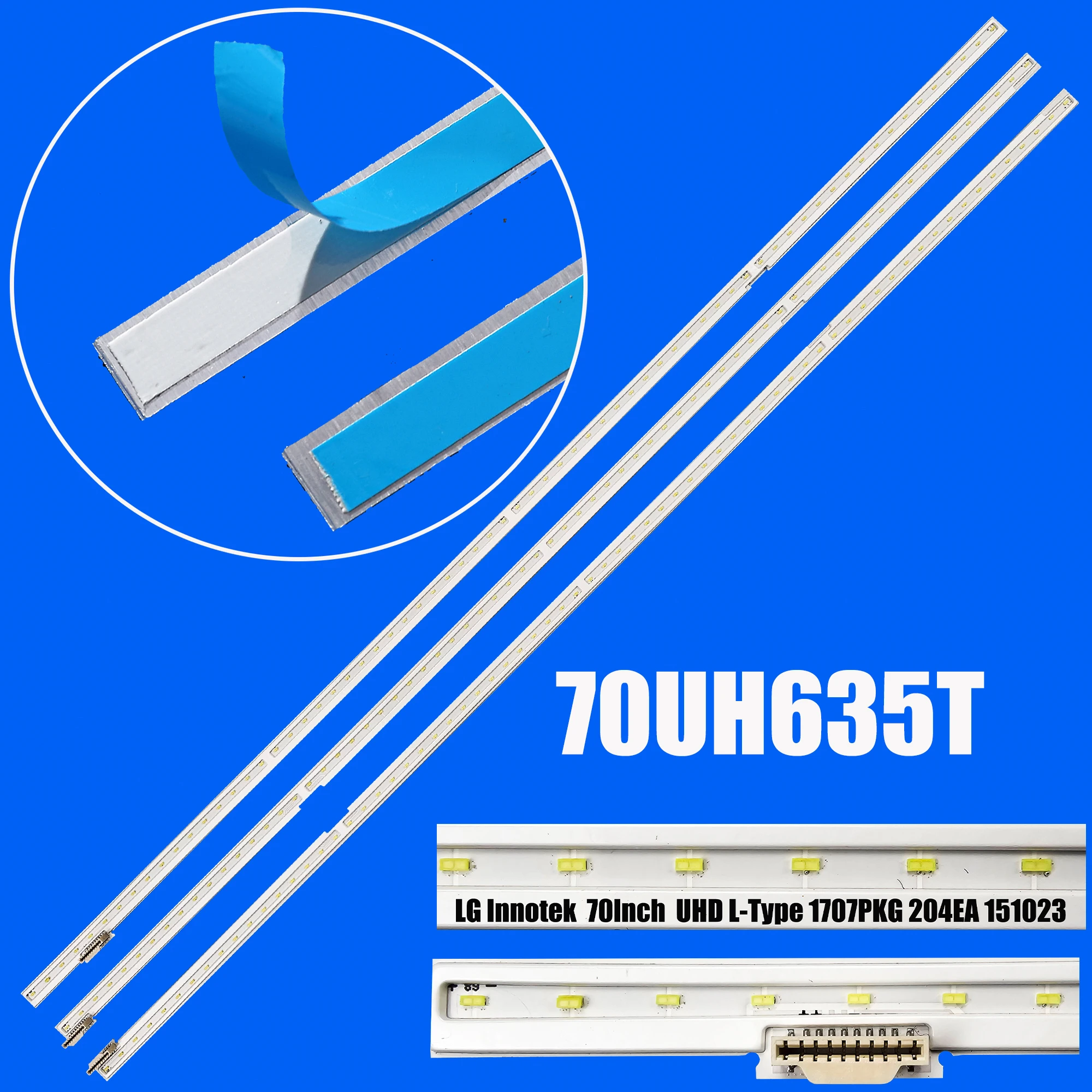 LED Backlight strip For Tv 70UH635T HC700EQF-VHQQ1-31XX lnnotek 70lnch UHD L-Type 1707PKG 204EA 151023