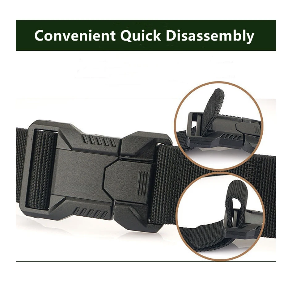حزام رجالي مكون من قطعتين بإبزيم سريع التحرير للرياضات الخارجية؛ حزام أزياء الترفيه والتدريب. #6