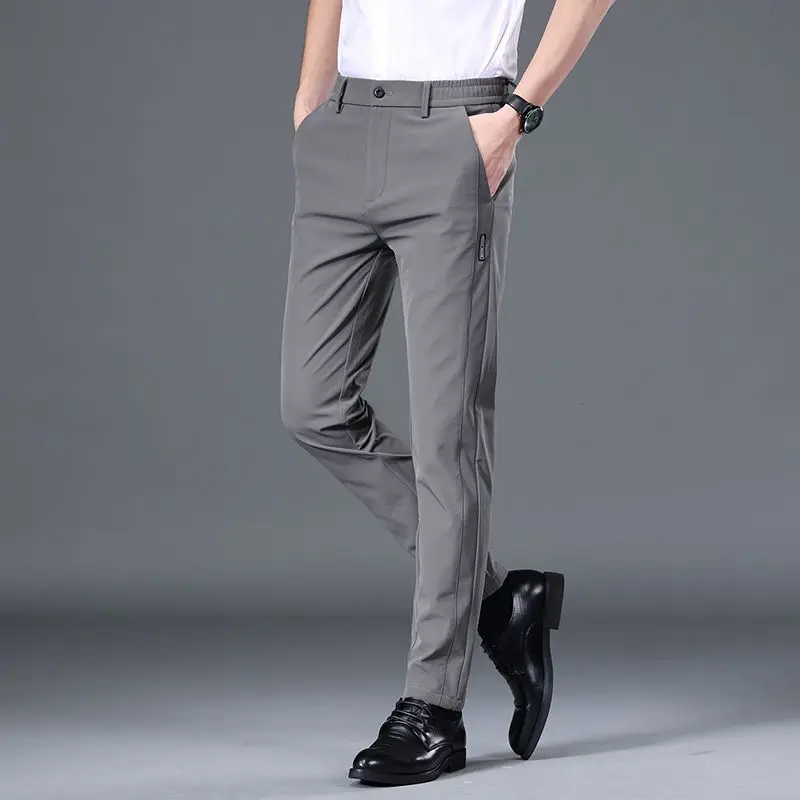 2026 Spring Summer Ultra-thin Men's Stretch Slim Straight Casual Pants High Quality Fashion Breathable Golf Sports Trousers