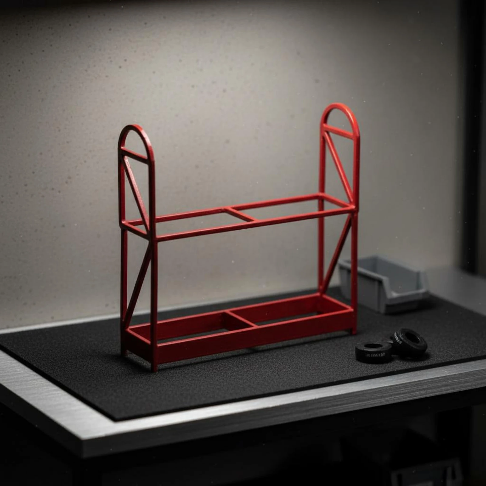 

1:64 Tire Rack Realistic Mini Tire Rack Diecast Garage Display Detailing Accessory Sturdy