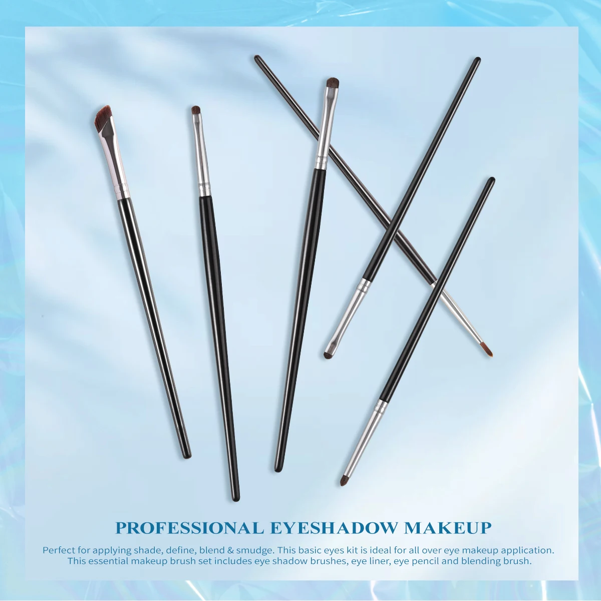 OVW Eyeliner Brush Set 6PCS Dry and Wet Eyeliner Cream/Powder Eyeshadow Smudging Makeup Tool