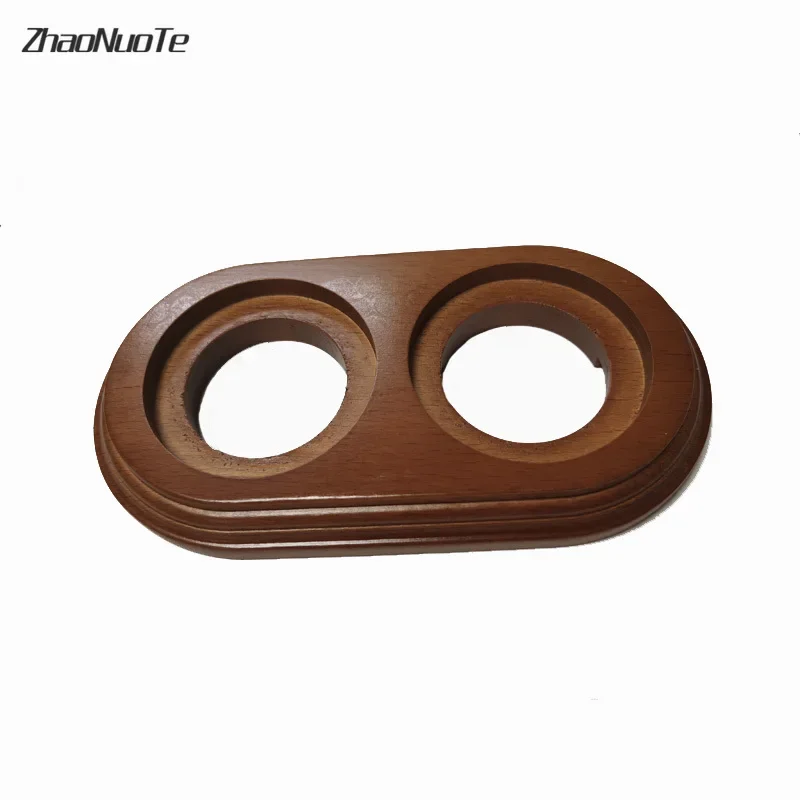 Retro Switch Socket Wooden Base 1-3 Gang for Ceramics EU Socket Switch Hole Diameter 68 mm