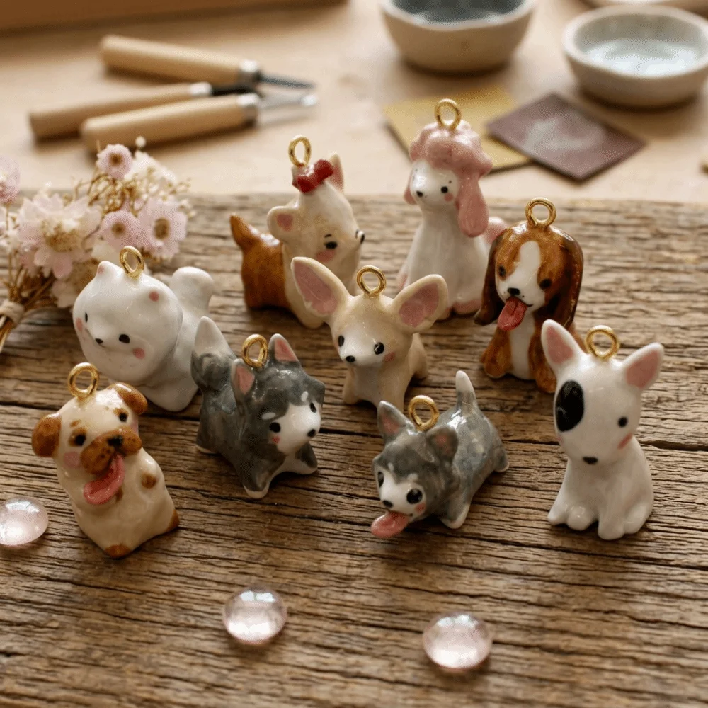 Siberian Husky Fashion Puppy Necklace Pendant Creative Cute Dog Pendant Animal Enamel Beagle Pendant Necklace Accessories