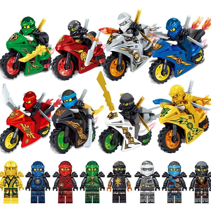 Hete anime ninja-personages, humanoïde poppen, speelgoed, kinderspeelgoed, verjaardagscadeaus, stripfiguren, ninja-motorhelden.