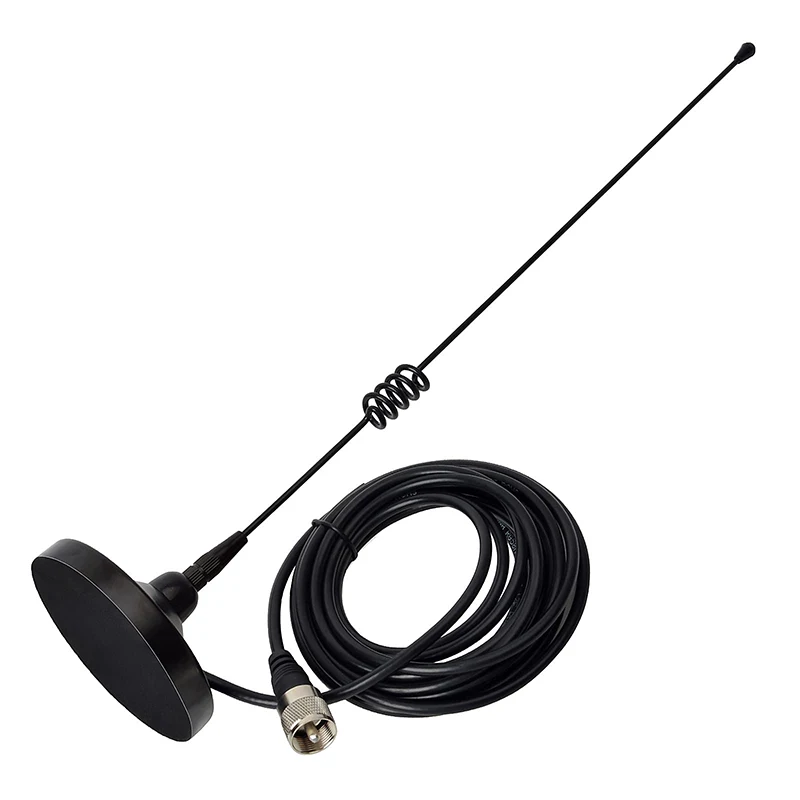 50 PCS Dual Band Magnetic Mount Mobile Antenna VHF/UHF Heavy Duty Magnet Base Antenna PL-259 Plug For Car