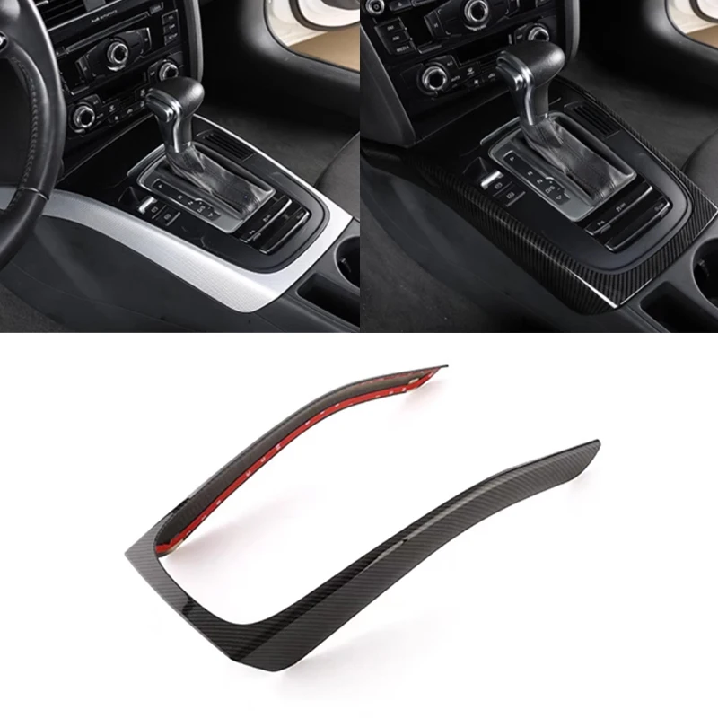 Car Front Center Console Gear Shift Frame Decoration Cover Trim For Audi A4 B8 A5 2009-2016 ABS Car Styling Interior Modified