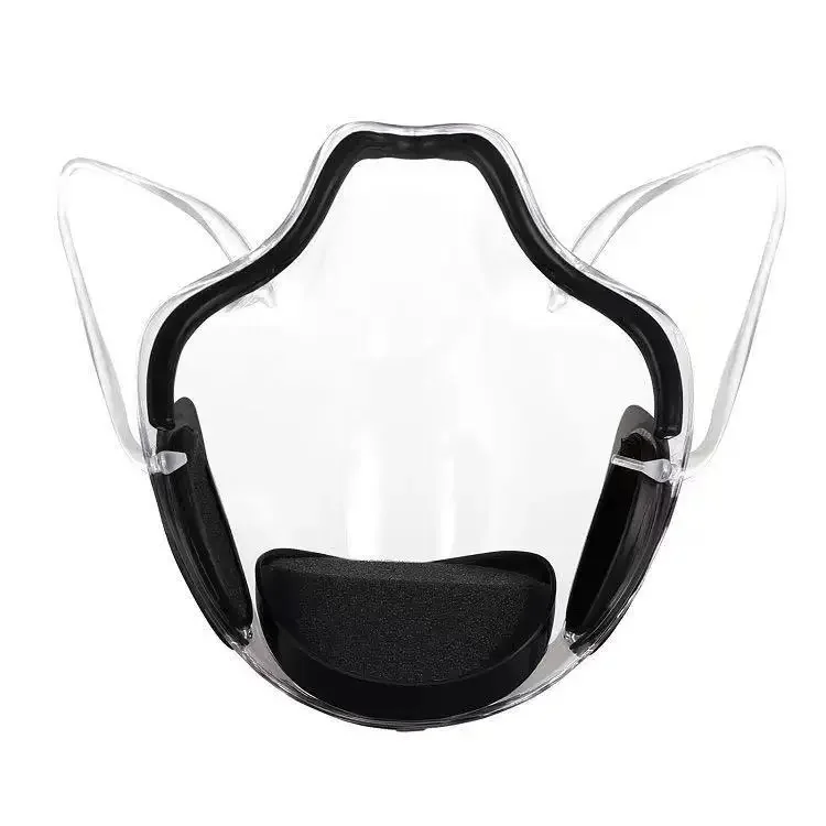 Protective Mask Transparent Mouth Cover Adult Durable Mask Face Shield Combine Plastic Reusable Anti-Fog Haze Dustproof Mask