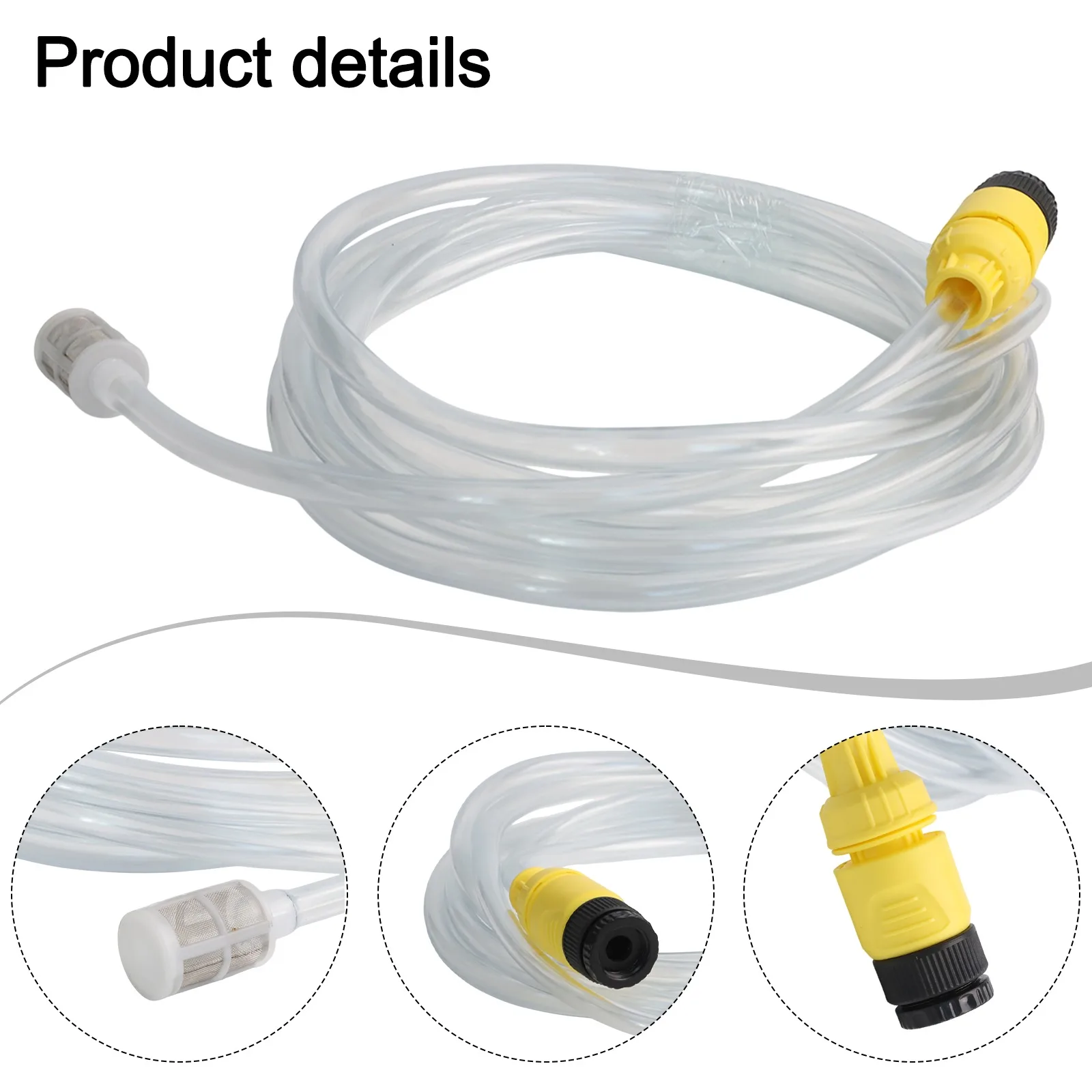 

Гибкий шланг 5 м для наружной уборки, всасывающий, цельный, надежный, для подачи воды