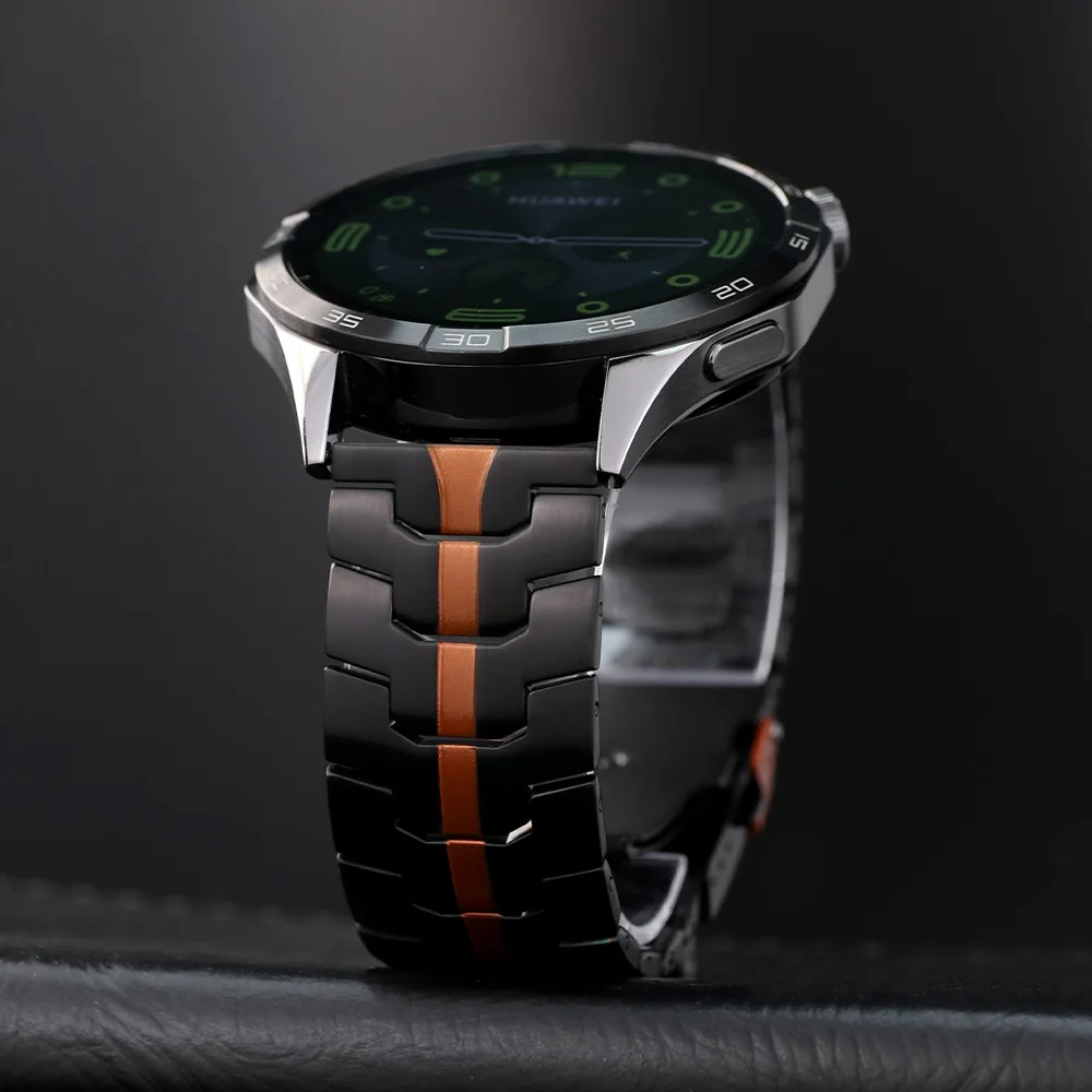 Huawei Watch GT5/5 Pro GT4 GT3 GT2 46mm用ステンレススチールストラップ、Huawei Watch 4/3 Pro 22mm用メタルリストバンドブレスレット