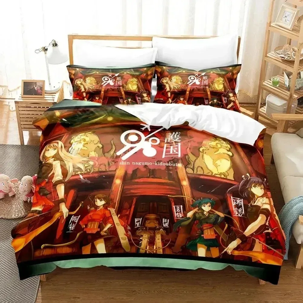 Anime Kantai Collection Bedding Set For Bedroom Soft Modern Bedspreads Comefortable Kids Duvet Cover Quilt Cover And Pillowcase