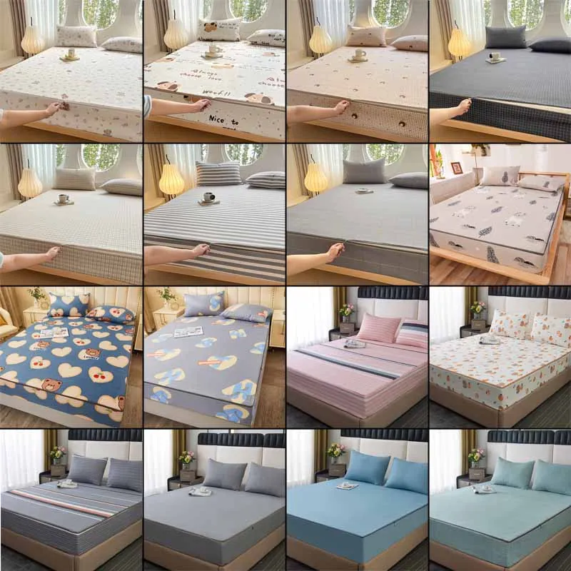 Mattress Cover Six Side Zipper All-inclusive Mattress Protector Cover Queen Customized Quilted Bed Fitted Sheet Easy Disassemble