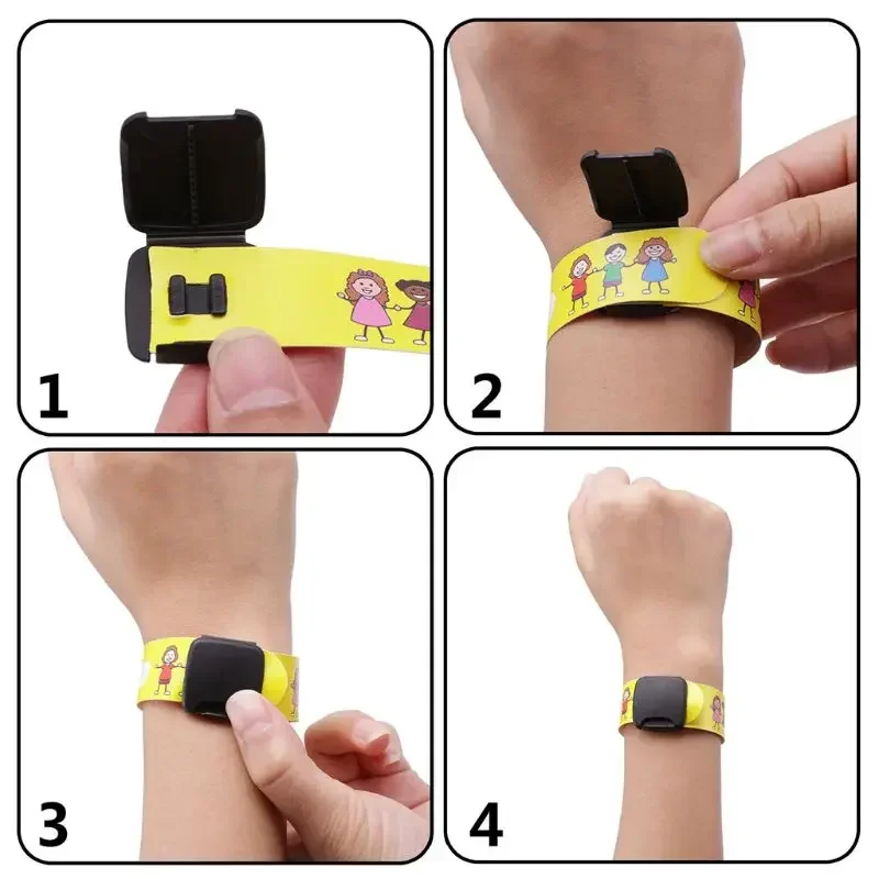 8 Pcs Kids Anti-lost Info Wrist Band Children Reusable Outdoor Safe ID Bracelet Event Festival Parties Recognition Wristband