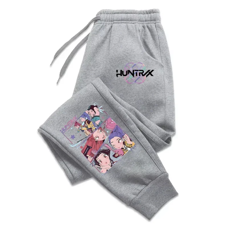 Kpop شيطان هنتر السراويل Harajuku الشارع الشهير الرجال النساء الركض Sweatpants طباعة الجري بنطلون الرياضة المتضخم بنطال رياضي #3