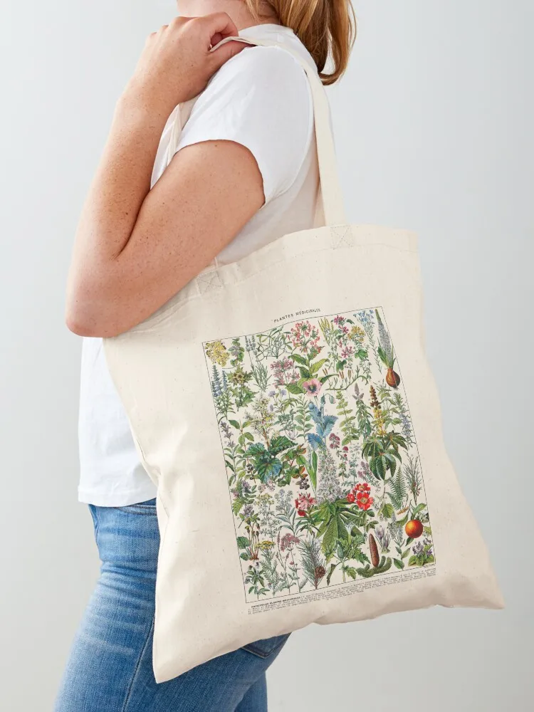 

medicinal plants (plantes medicinales) white/transparent background Tote Bag Handbags women tote bag ecological bags Candy bags