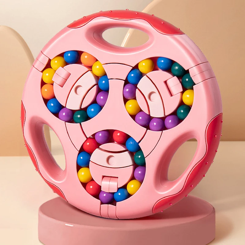 3In1 Bambini Rotanti Fagioli Magici Punta Delle Dita Cubo Giocattoli Per Bambini Spin Bead Puzzle Gioco di Apprendimento Educativo Adulti Giocattolo Alleviare Lo Stress
