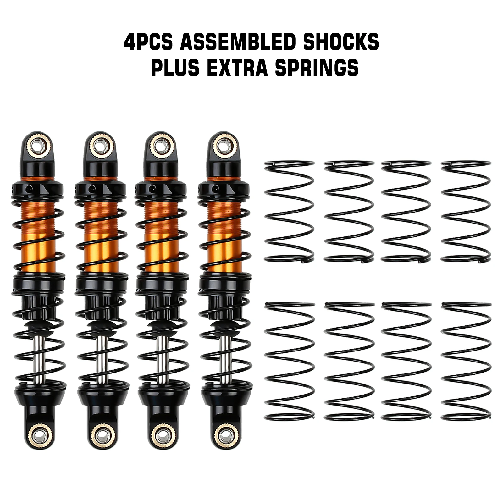 2PCS 4PCS Metal Shock Absorber Oil Adjustable Damper for 1/10 RC Rock Crawler Axial SCX10 90046 AXI03007 TRX4