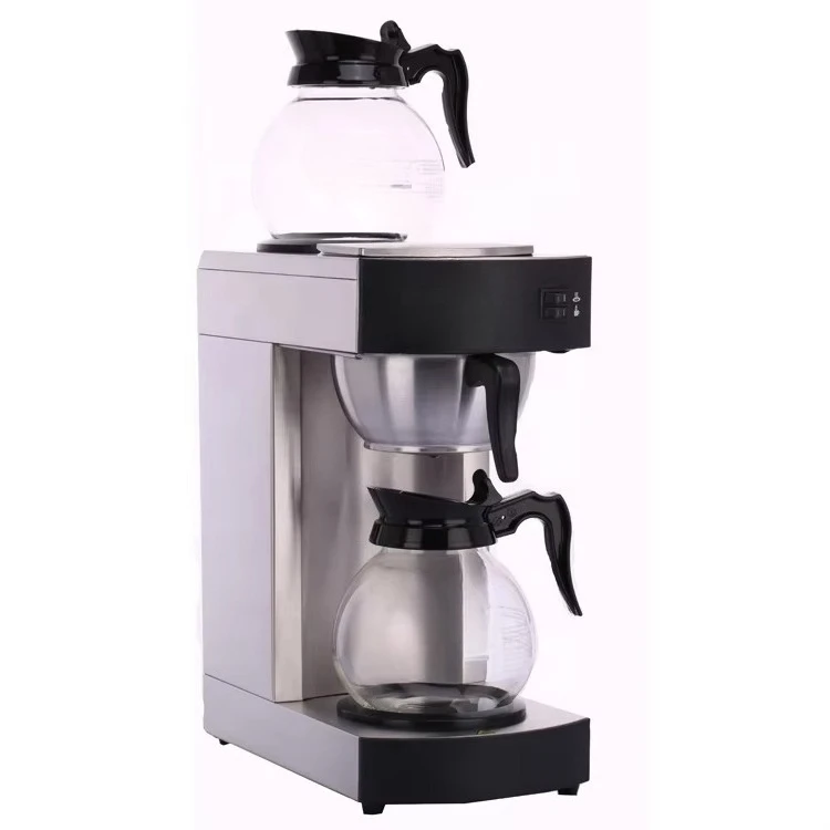 

Портативная автоматическая капельная кофеварка для дома и офиса из нержавеющей стали, американская электрическая кофемашина