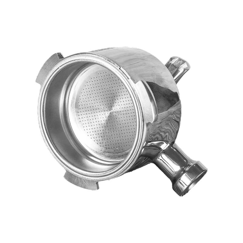 Filter Pegangan Kopi DIY Kepala Tunggal 51MM Tempat Filter Portafilter Kopi Cerat Ganda untuk Dedica EC680/685 Baja Tahan Karat