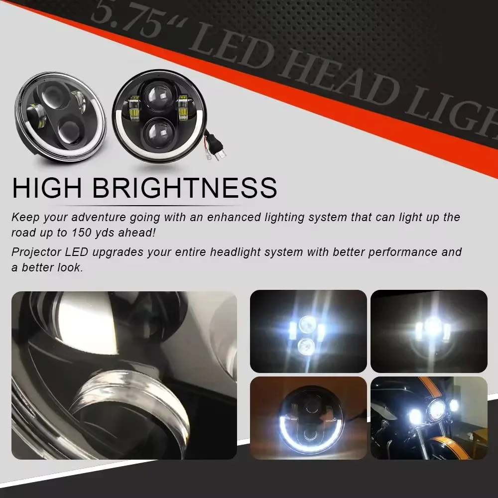 up to date Auto Led 5.75 Inch Headlights High Power Round Waterproof Car Headlight for Jeep for Wrangler for Land Rover view 4